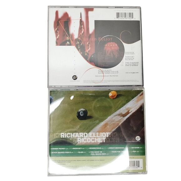 2 Richard Elliot CDs Crush Ricochet Smooth Urban Contemporary Jazz Saxophonist - Picture 2 of 2